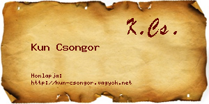 Kun Csongor névjegykártya