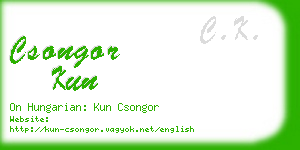 csongor kun business card